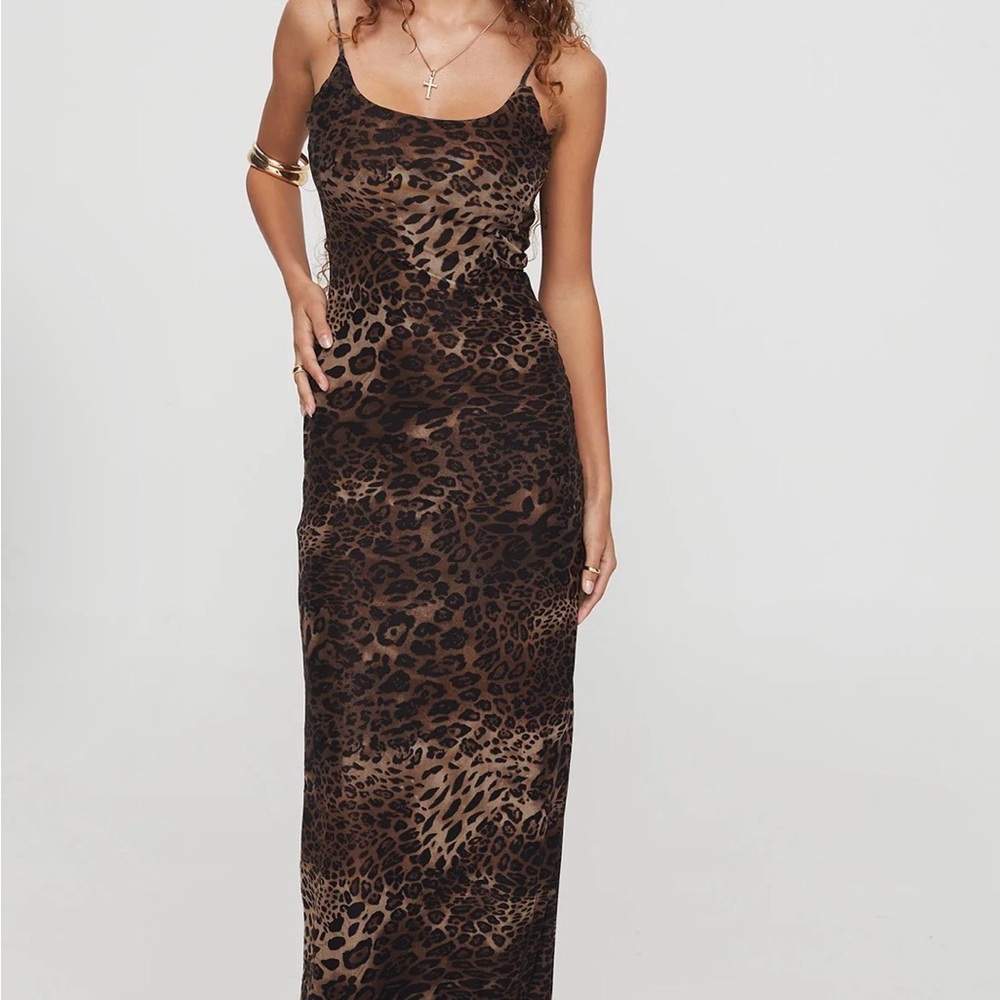 Princess Polly Brown Leopard Maxi Dress